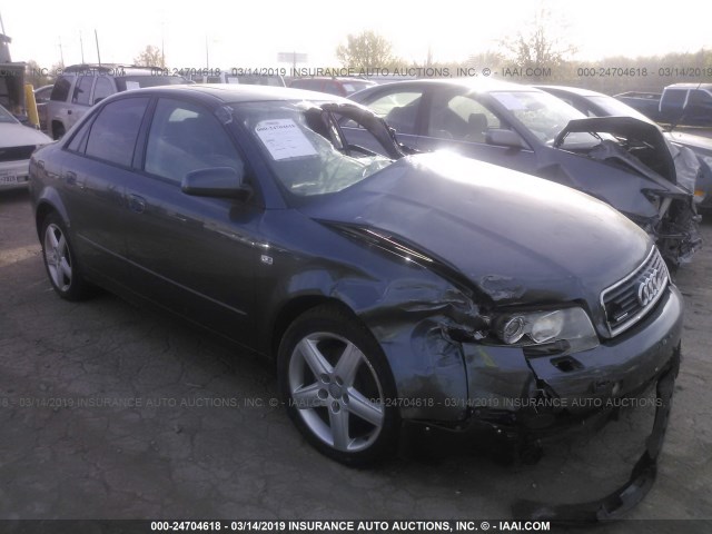 WAULC68E94A152959 - 2004 AUDI A4 1.8T QUATTRO GRAY photo 1