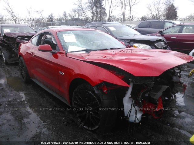 1FA6P8CF5F5407639 - 2015 FORD MUSTANG GT RED photo 1