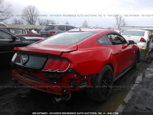 1FA6P8CF5F5407639 - 2015 FORD MUSTANG GT RED photo 4