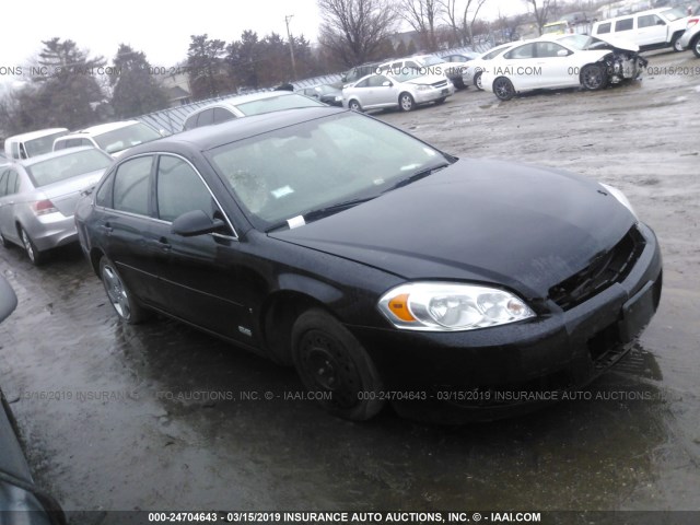 2G1WD58C089109661 - 2008 CHEVROLET IMPALA SUPER SPORT BLACK photo 1