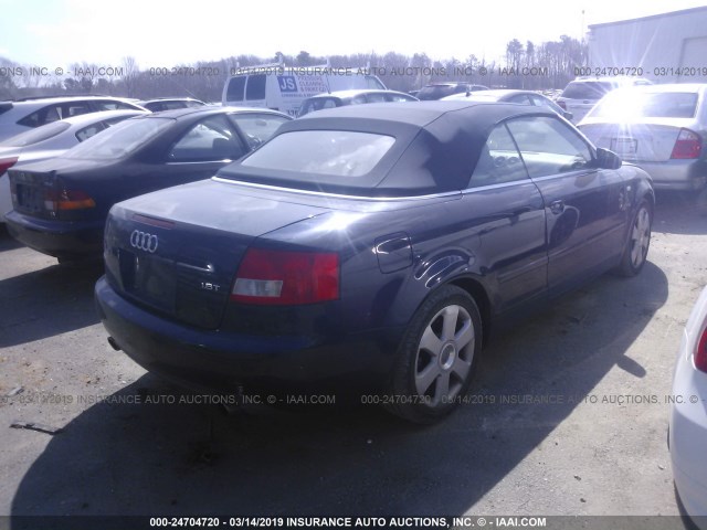 WAUAC48H94K001359 - 2004 AUDI A4 1.8 CABRIOLET Navy photo 4