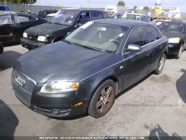 WAUAF78E26A155709 - 2006 AUDI A4 2/TURBO GRAY photo 2