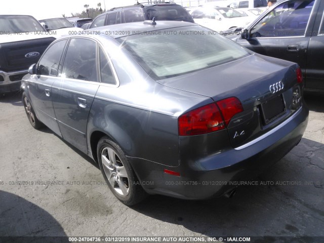 WAUAF78E26A155709 - 2006 AUDI A4 2/TURBO GRAY photo 3