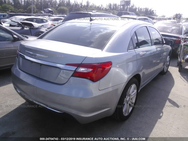 1C3CCBAB6DN761595 - 2013 CHRYSLER 200 LX SILVER photo 4