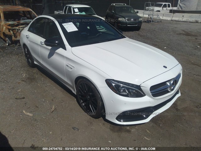 55SWF8HBXJU237836 - 2018 MERCEDES-BENZ C 63 AMG-S WHITE photo 1