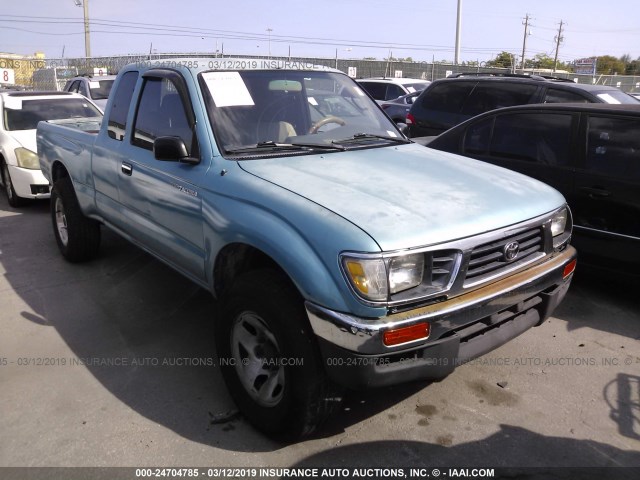 4TAWN72N7VZ242117 - 1997 TOYOTA TACOMA XTRACAB GREEN photo 1