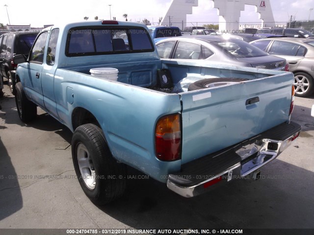 4TAWN72N7VZ242117 - 1997 TOYOTA TACOMA XTRACAB GREEN photo 3