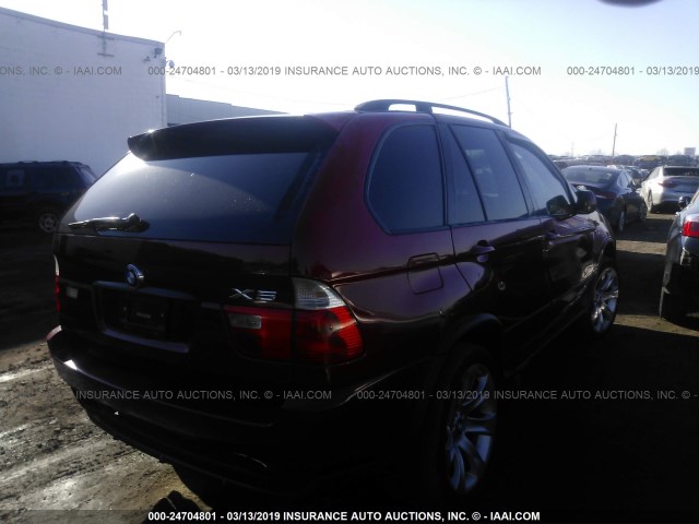 5UXFA93526LE83826 - 2006 BMW X5 4.8IS RED photo 4