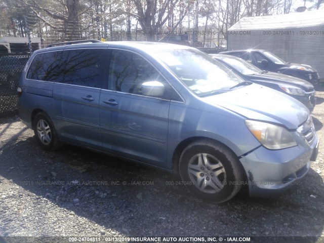 5FNRL38757B094356 - 2007 HONDA ODYSSEY EXL Light Blue photo 1