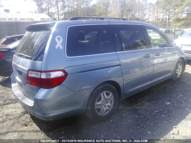 5FNRL38757B094356 - 2007 HONDA ODYSSEY EXL Light Blue photo 4