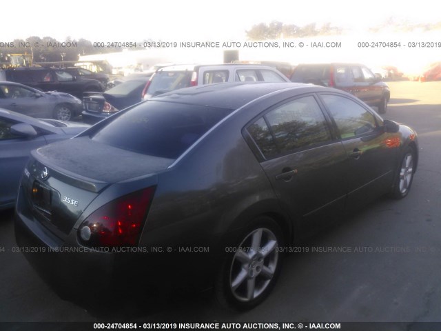 1N4BA41E06C804691 - 2006 NISSAN MAXIMA SE/SL GRAY photo 4