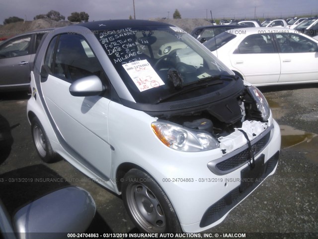 WMEEJ9AA1FK827342 - 2015 SMART FORTWO ELECTRIC WHITE photo 1