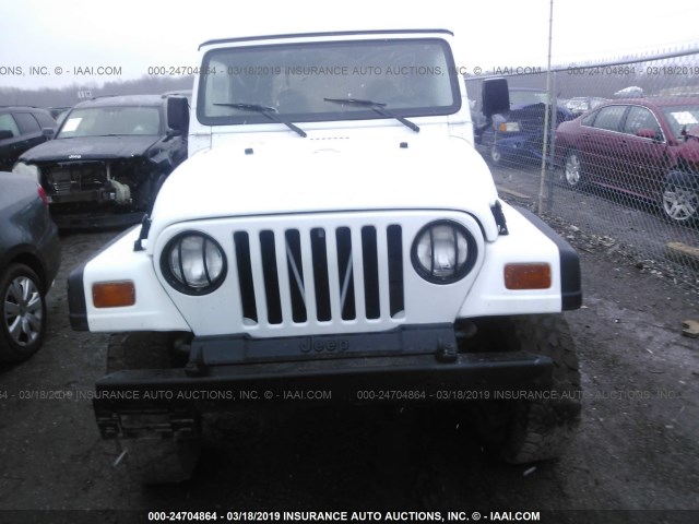 1J4FY29PXWP775981 - 1998 JEEP WRANGLER / TJ SE WHITE photo 6