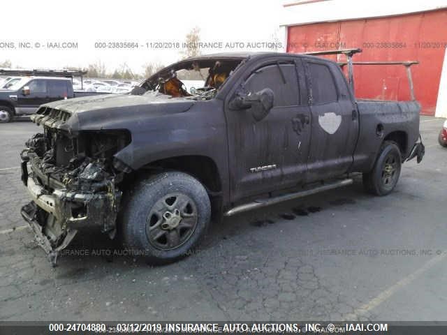 5TFUM5F17EX057443 - 2014 TOYOTA TUNDRA DOUBLE CAB SR/SR5 RED photo 2