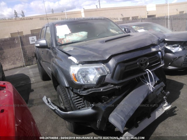 3TMJU4GN5FM189977 - 2015 TOYOTA TACOMA DOUBLE CAB PRERUNNER GRAY photo 1