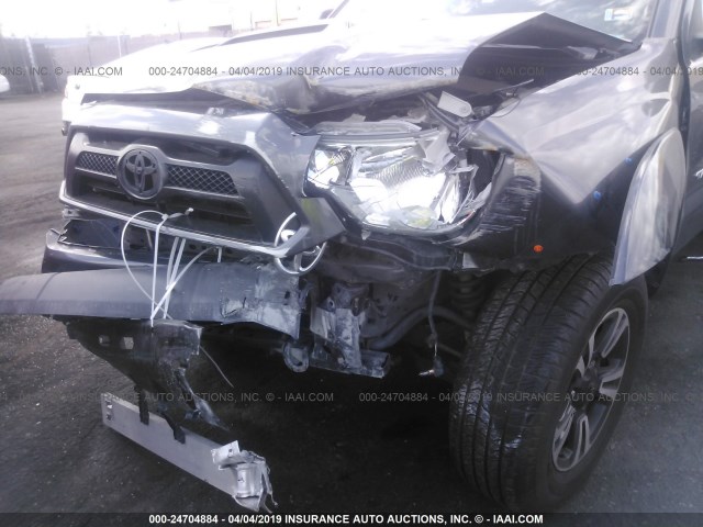 3TMJU4GN5FM189977 - 2015 TOYOTA TACOMA DOUBLE CAB PRERUNNER GRAY photo 6