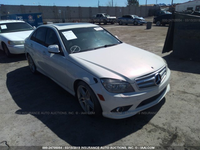 WDDGF54X69R058470 - 2009 MERCEDES-BENZ C WHITE photo 1