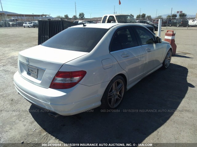 WDDGF54X69R058470 - 2009 MERCEDES-BENZ C WHITE photo 4