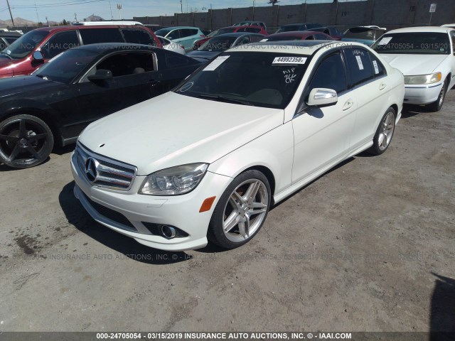 WDDGF54X69R058470 - 2009 MERCEDES-BENZ C WHITE photo 6