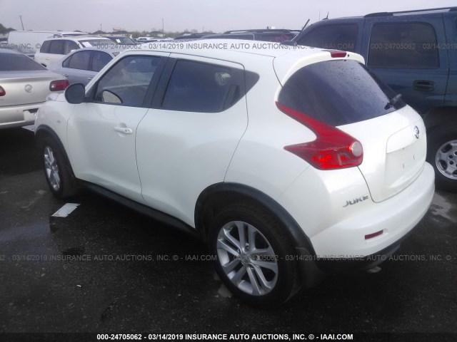 JN8AF5MR9CT103501 - 2012 NISSAN JUKE S/SV/SL WHITE photo 3