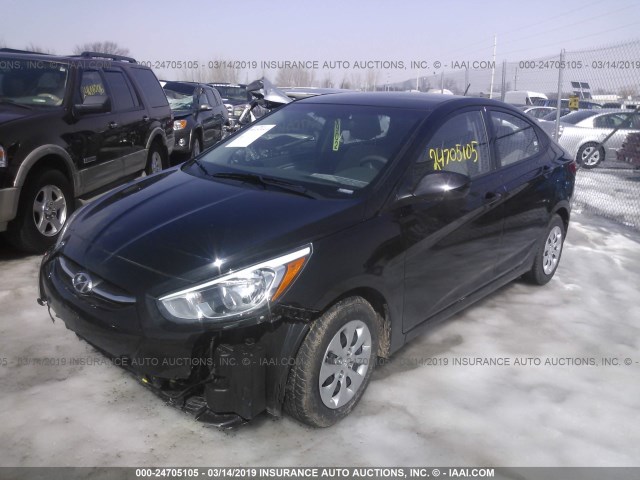 KMHCT4AE3HU372065 - 2017 HYUNDAI ACCENT SE BLACK photo 2