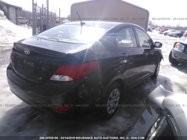 KMHCT4AE3HU372065 - 2017 HYUNDAI ACCENT SE BLACK photo 4