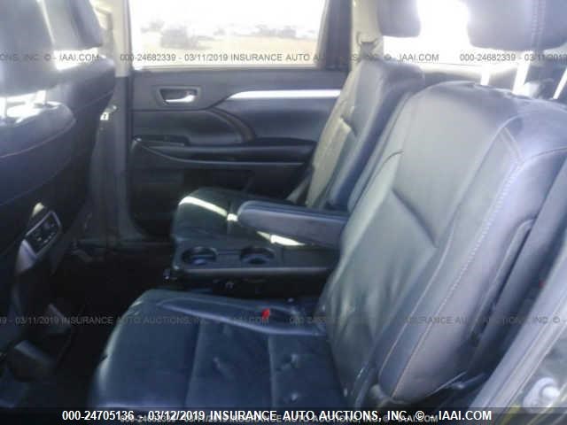 5TDJKRFH8GS353934 - 2016 TOYOTA HIGHLANDER XLE შავი ფოტო 8