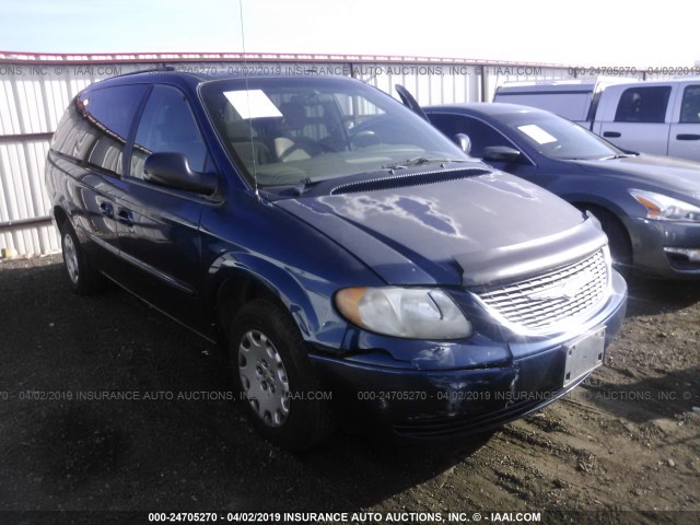 2C4GP44G21R197043 - 2001 CHRYSLER TOWN & COUNTRY LX BLUE photo 1