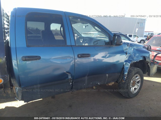 3D7KS28C56G127978 - 2006 DODGE RAM 2500 ST/SLT/LARAMIE BLUE photo 6