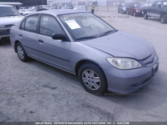 1HGES16395L027762 - 2005 HONDA CIVIC DX VP SILVER photo 1