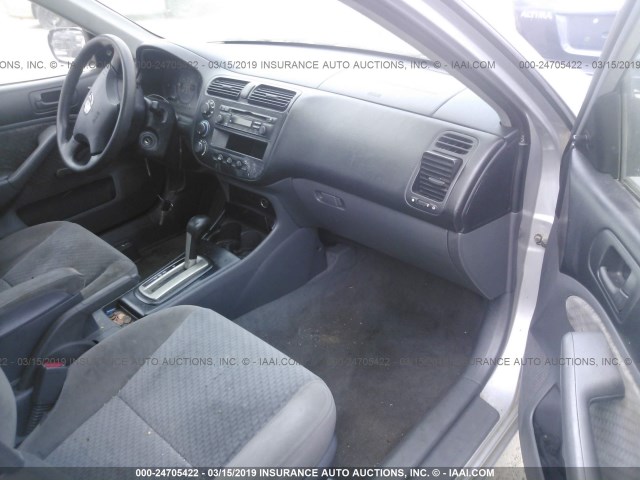 1HGES16395L027762 - 2005 HONDA CIVIC DX VP SILVER photo 5