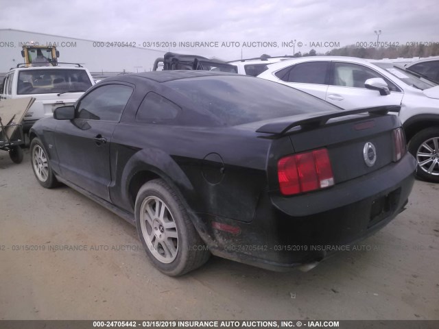 1ZVHT82H065117338 - 2006 FORD MUSTANG GT BLACK photo 3