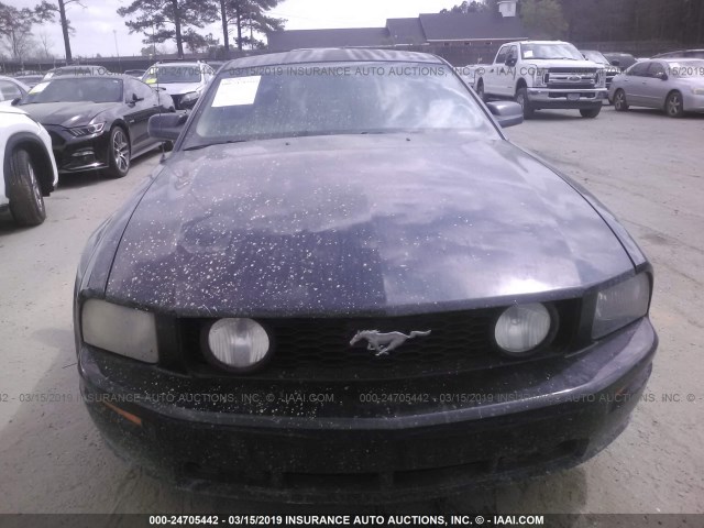 1ZVHT82H065117338 - 2006 FORD MUSTANG GT BLACK photo 6