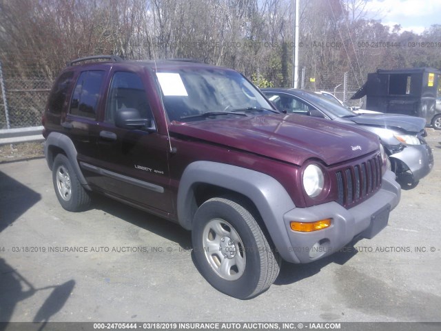 1J4GL48KX3W659265 - 2003 JEEP LIBERTY SPORT/FREEDOM RED photo 1