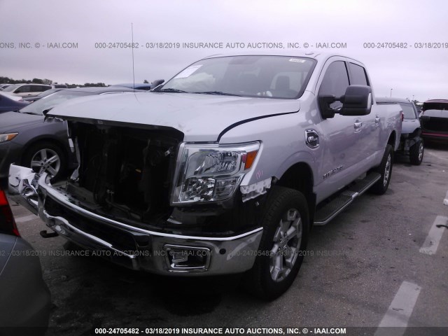 1N6AA1F27HN501690 - 2017 NISSAN TITAN XD SL/PLATINUM RESERVE/SV SILVER photo 2