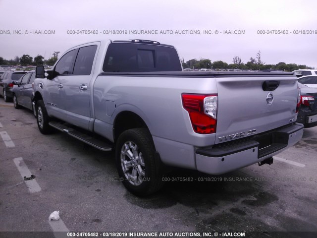 1N6AA1F27HN501690 - 2017 NISSAN TITAN XD SL/PLATINUM RESERVE/SV SILVER photo 3