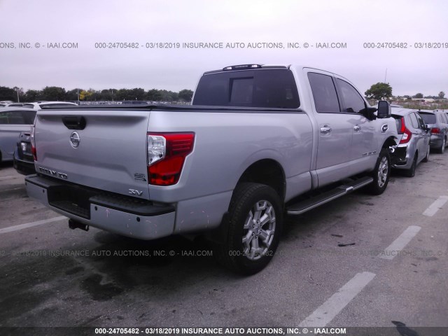 1N6AA1F27HN501690 - 2017 NISSAN TITAN XD SL/PLATINUM RESERVE/SV SILVER photo 4