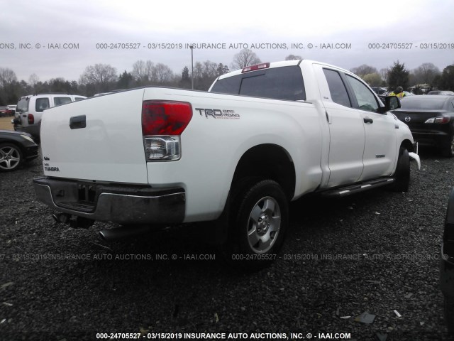 5TFRY5F19DX144740 - 2013 TOYOTA TUNDRA DOUBLE CAB SR5 WHITE photo 4