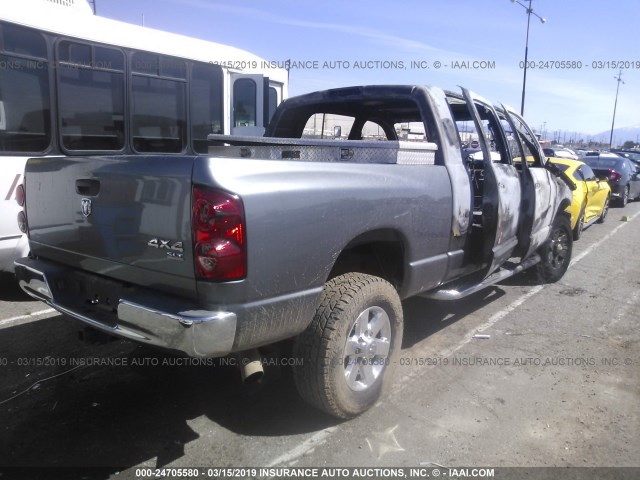 3D7KS29C17G706384 - 2007 DODGE RAM 2500 GRAY photo 4