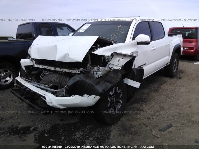 3TMCZ5AN9HM072852 - 2017 TOYOTA TACOMA DBL CAB/SR/TRDSPT/OR/PRO WHITE photo 2