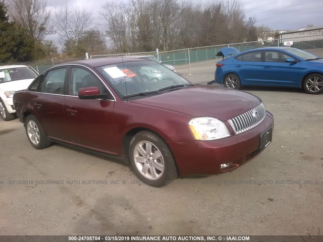 1MEHM40137G606464 - 2007 MERCURY MONTEGO LUXURY MAROON photo 1