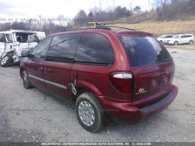 1C4GJ45301B141811 - 2001 CHRYSLER VOYAGER LX RED photo 3