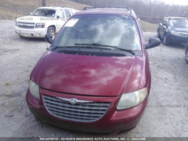 1C4GJ45301B141811 - 2001 CHRYSLER VOYAGER LX RED photo 6