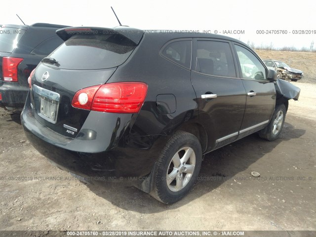 JN8AS5MV7CW704168 - 2012 NISSAN ROGUE S/SV BLACK photo 4