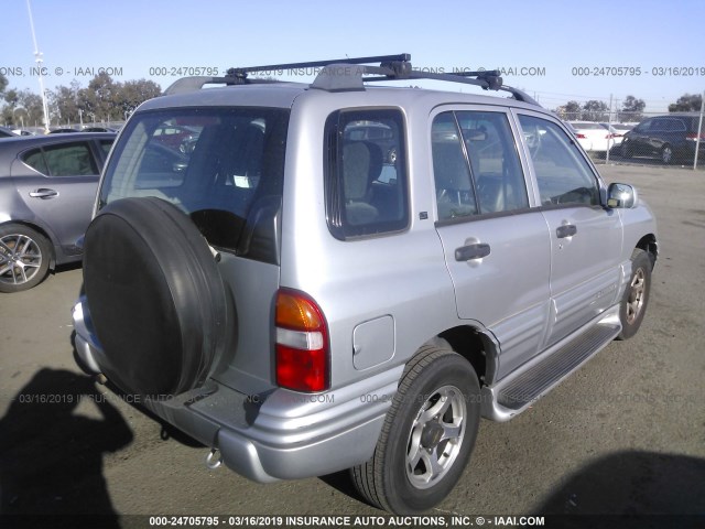 2CNBJ634016922425 - 2001 CHEVROLET TRACKER LT SILVER photo 4