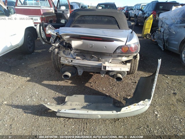 JHMAP21474T000433 - 2004 HONDA S2000 SILVER photo 6