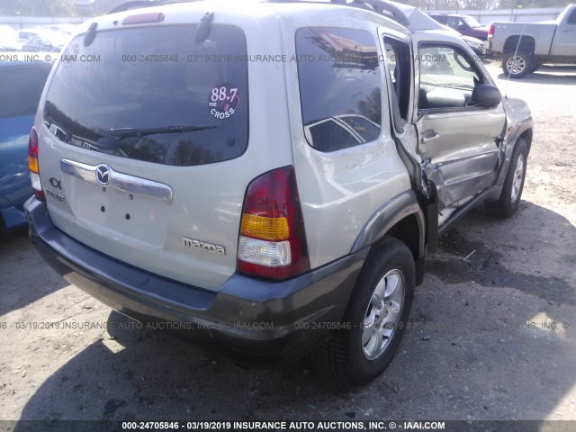 4F2YZ04184KM26458 - 2004 MAZDA TRIBUTE LX GRAY photo 4