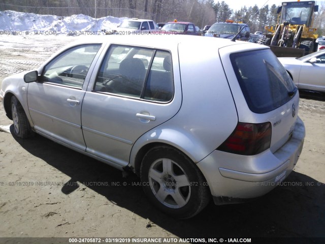 9BWGP61J124066885 - 2002 VOLKSWAGEN GOLF GLS TDI SILVER photo 3