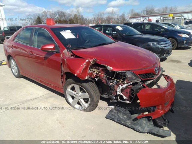 4T1BF1FK5EU783530 - 2014 TOYOTA CAMRY L/SE/LE/XLE RED photo 1