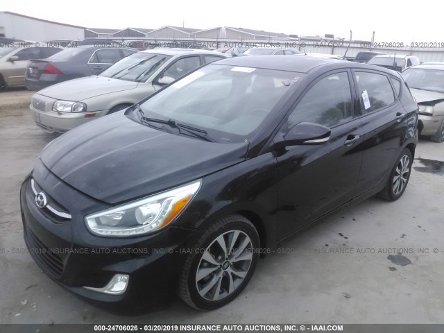 KMHCU5AE1GU244537 - 2016 HYUNDAI ACCENT SPORT BLACK photo 2